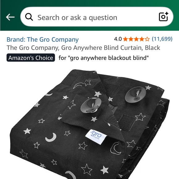 gro anywhere Other - Black Star and Moon blackout curtain